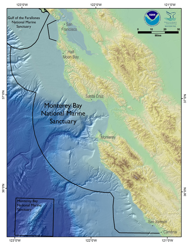 Monterey Bay Sanctuary Map